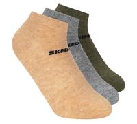 Skechers 3 Pack Boys' Low Cut Cotton Socken in Mustard, Größe Medium