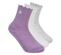 Skechers 3 Pack Kinder Ankle Lettuce Socken in Violett, Größe Klein