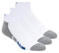 Skechers 3 Pack Männer's Half Terry Quarter Crew Socken in Weiss, Größe Groß