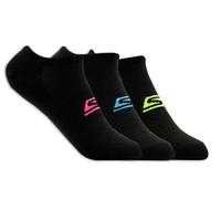 Skechers 3 Pack No Show Stretch Socken in Schwarz, Größe Medium