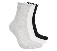 Skechers 3 Pack WoMänner's Ankle Lettuce Socken in Light Grau, Größe Medium