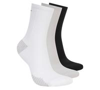 Skechers 3 Pack WoMänner's Half Terry Low Crew Socken in Weiss/Grau, Größe Medium