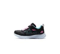 Skechers 302319L BLK, Sneaker, Black Synthetic/Pink Trim,