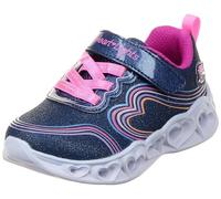 Skechers 302689N HEART LIGHTS - RETRO HEARTS - Navy Black 9UK / 26EU Standard