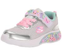 Skechers 303155n Pkmt, Mädchen und Mädchen Sneaker, Silberfarbene Textilbesatz, 6 UK Child
