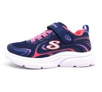 Skechers 303520L NVMT Sneaker, Navy Mesh/Multi Trim, 36 EU