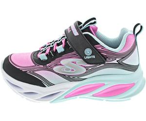 Skechers 303712L BKMT Slipper Textil & Synthetik Mädchen in schwarz-Kombi - Gr. 30