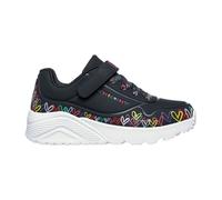 Skechers Mädchen UNO Lite Heart Craze Sneaker, Black Synthetic Multi Trim, 32 EU