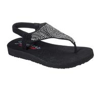 Skechers 32919 Damen Zehentrenner, Schwarz (Black Mitobuck/Smoke Rhinestone Blk), 36 EU
