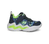 Skechers 400124n Nvlm Sportschuhe, Marineblauer Stoff, synthetisch, Limettengrün, 21 EU