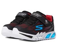 Skechers 400137l BKRB Sneaker, schwarzer synthetischer Stoff mit rotem und blauem Rand, 21 EU