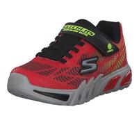 Skechers 400137L RDBK, Sneaker, Red Synthetic/Black & Yellow Trim,