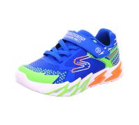 Sneaker SKECHERS KIDS "FLEX-GLOW BOLT" Gr. 33, blau (royalblau, multi) Kinder Schuhe mit cooler Blinkfunktion, Freizeitschuh, Halbschuh, Schnürschuh (64383401-33)