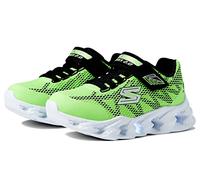 Skechers Jungen 400602l Ccmt Sneaker, Limettengrünes Synthetik-Schwarz, 35 EU