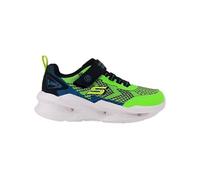 Sneaker SKECHERS "SKECHERS METEOR-LIGHTS 2.0", Damen, Gr. 29, limette, schwarz, Lederimitat, Textil, kontrastfarbene Details, Schuhe Sneaker, Sportschuh mit Klett, Größenschablone zum Download (826680