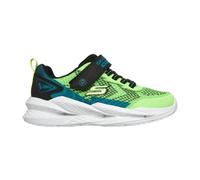 Sneaker SKECHERS "SKECHERS METEOR-LIGHTS 2.0", Mädchen, Gr. 34, limette, schwarz, Lederimitat, Textil, Mesh, kontrastfarbene Details, Schuhe Sneaker, Sportschuh mit Klett, Größenschablone zum Download