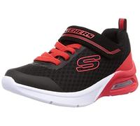 Skechers 403773L BKRD Sneaker, Black Textile/Red Trim, 27.5 EU