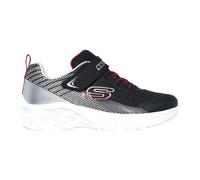 Skechers Unisex Kinder Sneaker Microspec II Zovrix – Schwarz Textil/Synthetik, Silber/Rot, 30 EU