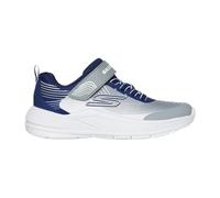 Skechers Jungen Microspec Advance Turnschuhe, Navy, Gray, & White Textile/Navy Synthetic, 34 EU