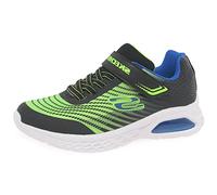 Skechers 403930L BBLM Sneaker, Black Synthetic/Lime Textile/Blue Trim, 28.5 EU