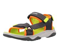 Sandale SKECHERS "TREAD SEEKER", Mädchen, Gr. 33, grau, orange, Textil, kontrastfarbene Details, Schuhe Sandale, Sommerschuh mit Klettverschluss, Größenschablone zum Download (84564409-33) grau, orang