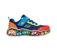 Skechers Baby - Jungen Play Scene Turnschuhe, Navy & Blue Textile/ Lime & Red Synthetic/ Mu, 23 EU