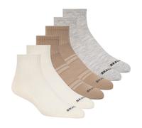 Skechers 6 Pack Core Quarter Large Socken in Nature Brown/Gray, Größe Groß