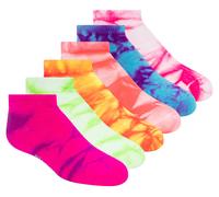 Skechers 6 Pack Girls' Tie Dye Fashion Socken in Mehrfarbig, Größe Klein
