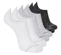 Skechers 6 Pack Männer's Sneaker Liner Socken in Weiss/Schwarz, Größe Groß