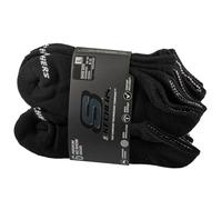 Skechers 6pk Unisex 1/2 Terry Crew Socks S118209-BLK, Unisex socks, Black, 35-38 EU