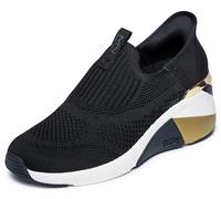 Skechers Damen A-Wedge-Crecent Sneaker, Schwarz, 38.5 EU