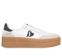 Skechers Academy HI - Stacked Hearts Shoes in Weiss/Schwarz, Größe 38