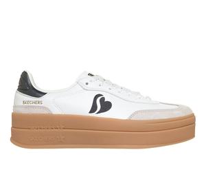 Skechers Academy HI - Stacked Hearts Shoes in Weiss/Schwarz, Größe 39