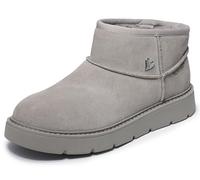 Winterboots SKECHERS "KEEPSAKES COZY-COZY MINI", Damen, Gr. 40, beige (taupe), Veloursleder, Schuhe Winterboots, Snowboots, Schlupfstiefel mit Plateausohle (26805710-40) taupe