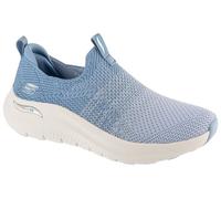 Slip-On Sneaker SKECHERS "ARCH FIT 2.0", Damen, Gr. 36, blau (hellblau), Textil, meliert, Schuhe, Slipper, Freizeitschuh mit Arch-Fit Funktion (22077145-36) hellblau