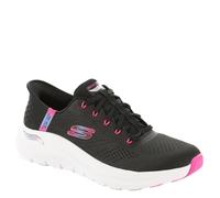 Skechers Arch Fit 2.0 Easy Chic Damen-Sneaker zum Reinschlüpfen, BKHP = Schwarz/Hot Pink, 37.5 EU