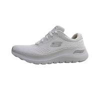 Skechers Damen Sneaker Arch Fit 2.0 Glow The Distance Weiß/Silber Vegan, maschinenwaschbar Größe 38