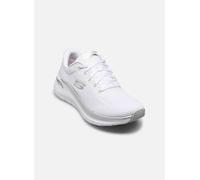 Skechers Damen Arch Fit 2.0 Glow The Distance Sneaker, White Mesh Silver Trim, 41 EU