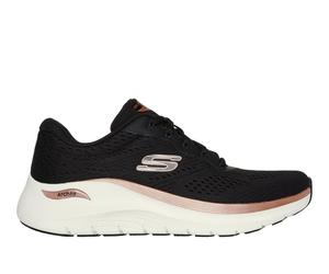 Skechers Arch Fit 2.0 - Glow The Distance Sneaker in Schwarz/Roségold, Größe 37.5, Vegan, in der Maschine waschbar