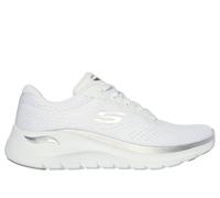 Skechers Arch Fit 2.0 - Glow The Distance Sneaker in Weiss/Silber, Größe 38, Vegan, in der Maschine waschbar