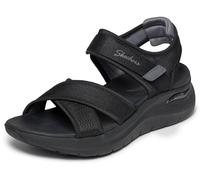 Sandale SKECHERS "ARCH FIT 2.0 SANDAL", Damen, Gr. 39, schwarz, grau, Textil, kontrastfarbene Details, Schuhe Sandale, Freizeitschuh, Trekkingschuh mit Arch Fit (54753743-39) schwarz, grau