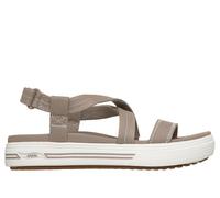 Skechers Arch Fit Arcade Sandal - Adieu in Nature Brown/Gray, Größe 38, Vegan, in der Maschine waschbar