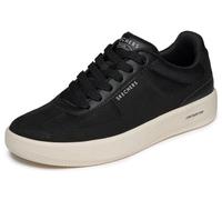 Skechers Arch Fit Court Break Comfort Herrenschuhe, Mikrofaser, schwarz, Duraleather Blue Trim, Größe 45,5