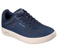 Skechers Arch Fit Court Break COMODO Komfort-Sneaker für Herren, marineblaue Mikrofaser/Duraleather, Größe 42