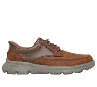 Skechers Herren Arch Fit Garza Rowan Sneaker, Dark Brown Leather/Synthetic, 44 EU