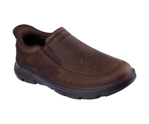 Skechers Arch Fit Garza Umar Leder Herren Mokassins aus Kakao EU 44.5 / UK 10