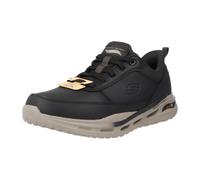Slip-On Sneaker SKECHERS "ARCH FIT ORVAN", Herren, Gr. 47,5, schwarz, Leder, Lederimitat, casual, Schuhe, Schnürschuh, Trainingsschuh mit Glide Step (26780257-47,5) schwarz