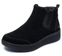 Chelseaboots SKECHERS "ARCH FIT LAGUNA", Damen, Gr. 41, schwarz, uni, Veloursleder, Schuhe Chelseaboots, Chelseaboots, Winterboots mit bequemen Relaxed Fit, Topseller (59756617-41) schwarz, uni