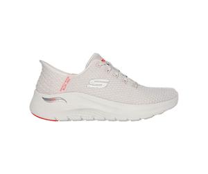 Skechers Arch Fit Schuhe beige natural Slip Ins 150322 für Damen, beige, Größe 38 EU