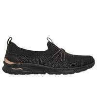Skechers Arch Fit Sunny - Flutter Step Shoes in Schwarz/Roségold, Größe 37, Vegan, in der Maschine waschbar